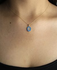 MİNE,BAGET TAŞLI ALTIN KOLYE