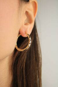 MİNİMAL ALTIN HALKA KÜPE